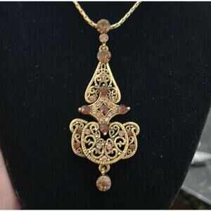 Camrose & Kross Pendant Necklace JBK Gold Tone Jacqueline Kennedy Reproduction